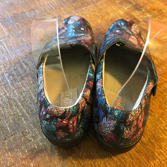 Alegria Lauryn Feather Weight Slip on Loafer Shoe 40 Wide 9.5 - 10 Pink Blue - Picture 4 of 10